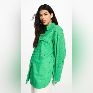 ASOS Design Relaxed Broderie Shirt